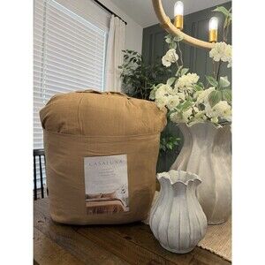 Casaluna Comforter Set Heavyweight Down Alternative, Warm Brown, King/Cal King